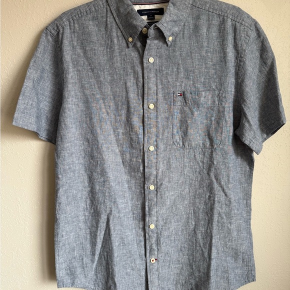 Tommy Hilfiger Other - Men’s M Blue Tommy Hilfiger Regular Fit Preppy Casual Travel Shirt Sleeve Shirt